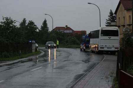 Bus steht für die Evakuierten bereit